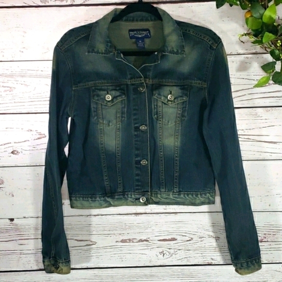 STEVE & BARRYS Button Up Faded Jean Jacket Size M - Picture 8 of 8